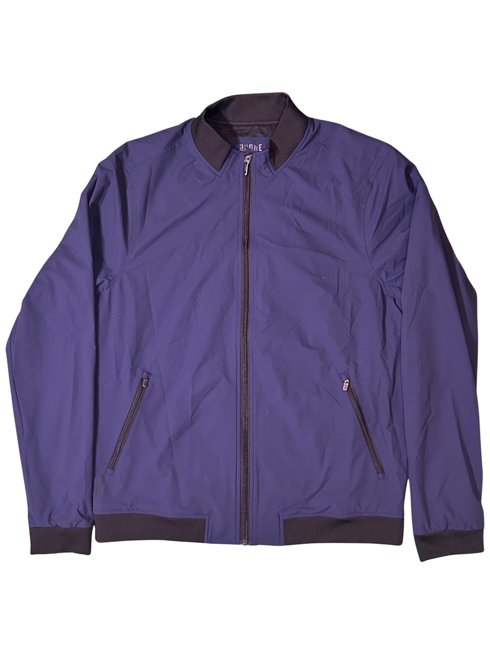 Rhone Navy Blue Lightweight Full-Zip Bomber Track Jacket NWOT M